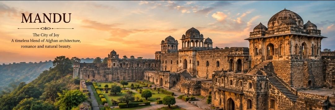 Mandu - Jahaz Mahal and Afghan-era architecture at sunset
